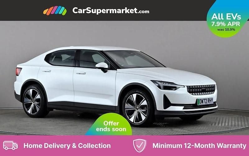 White Used 2023 Polestar 2 Standard Range Single Motor Sedan | £16,897 (Fair price) - Image 1/3