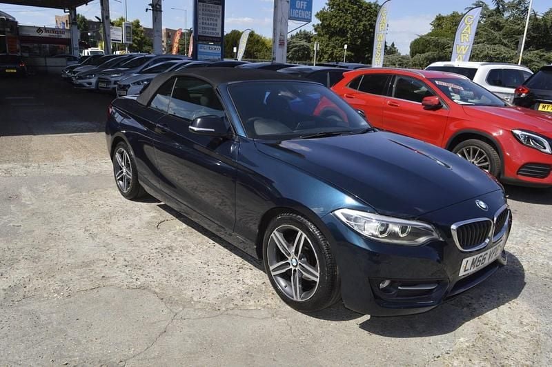 Used BMW 218 Sport Line 2016 Blue Cabriolet