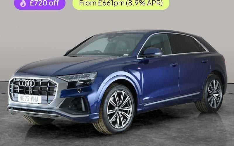 Used Audi Q8 S-Line 340 HP (250 kW) 2023 Blue SUV