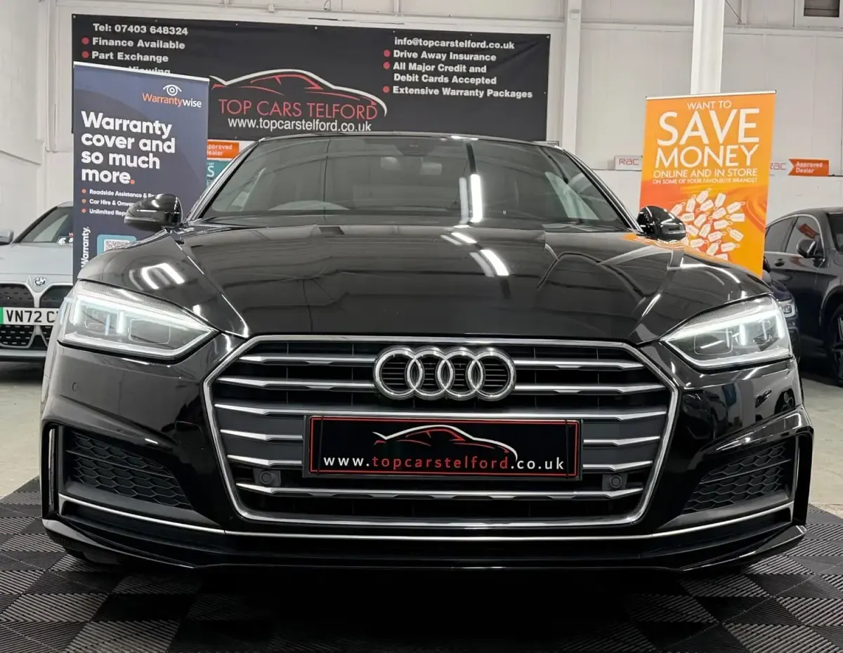 Used Audi A5 S-Line 190 HP (139 kW) 2018 Black Coupe