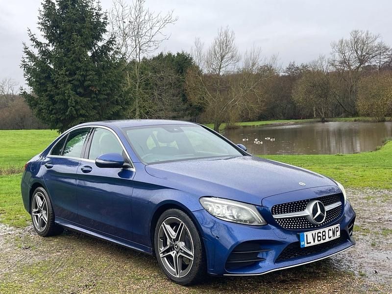 Used Mercedes C200 AMG Line Premium 2018 Blue Sedan