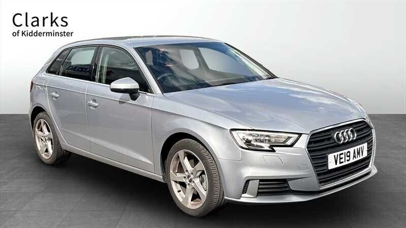 Silver Used 2019 Audi A3 Sportback Sport Hatchback | £12,995 (Good price) - Image 1/4