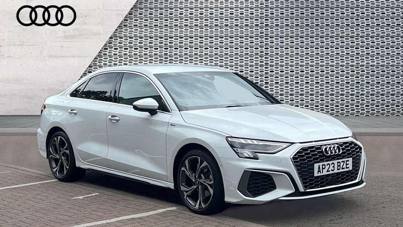 White Used 2023 Audi A3 S-Line Sedan | £24,718 (Fair price) - Image 1/4