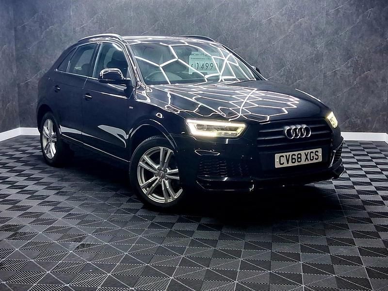Black Used 2018 Audi Q3 S-Line SUV | £14,990 (Good price) - Image 1/4