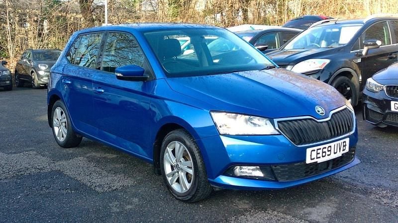 Used Skoda Fabia SE 95 HP (69 kW) 2019 Blue Hatchback