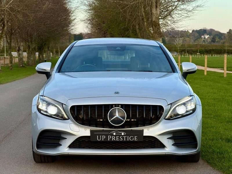 Used Mercedes C300 AMG line 258 HP (189 kW) 2019 Silver Coupe