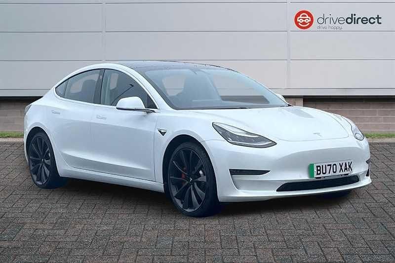 Used Tesla Model 3 Performance 461 kW (627 HP) 2020 White Sedan