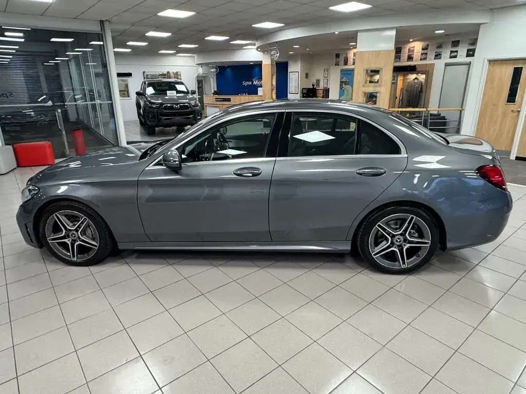 Used Mercedes C220 AMG line 194 HP (142 kW) 2019 Grey Sedan