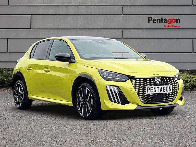 Yellow New 2025 Peugeot 208 GTi Hatchback | £20,195 (Fair price) - Image 1/4