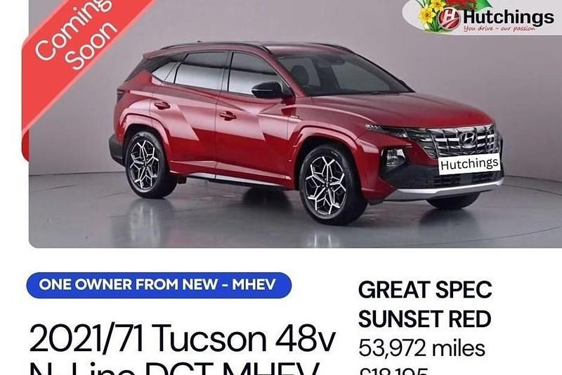 Used Hyundai Tucson N Line 150 HP (110 kW) 2021 Red SUV