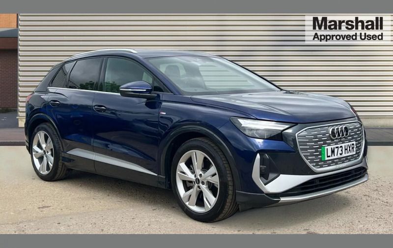 Blue Used 2023 Audi Q4 e-tron S-Line SUV | £27,941 (Good price) - Image 1/4