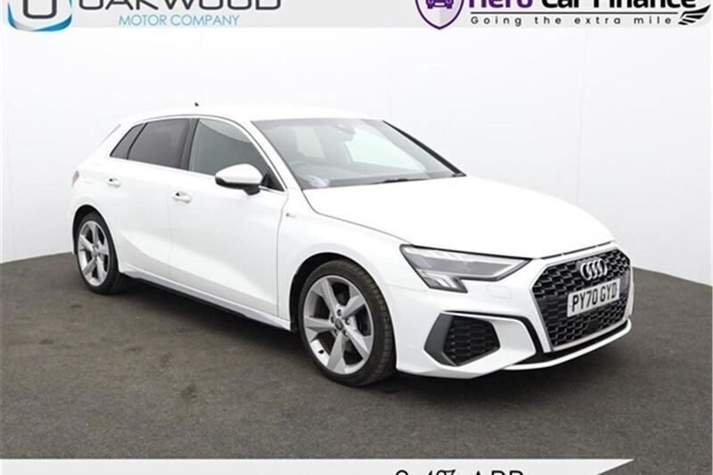White Used 2020 Audi A3 Sportback S-Line Hatchback | £19,456 (Fair price) - Image 1/4