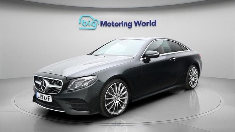 Used Mercedes E350 AMG line 313 HP (230 kW) 2019 Green Coupe