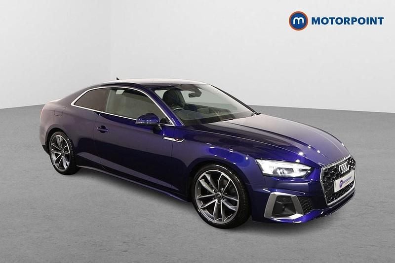 Blue Used 2022 Audi A5 S-Line Coupe | £24,449 (Super price) - Image 1/4