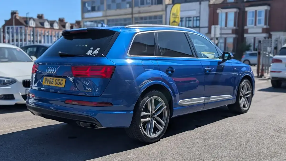 Begagnad Audi Q7 S-Line 2016 Blå SUV