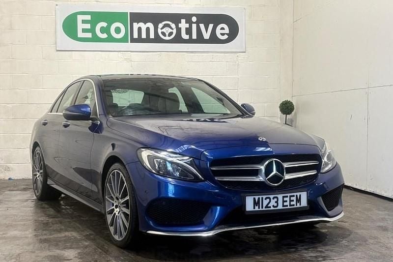 Used Mercedes C300 AMG Line Premium Plus 231 HP (169 kW) 2017 Blue Sedan