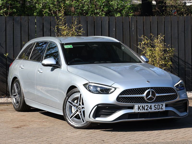 Silver Used 2024 Mercedes C200 AMG line Estate | £31,498 (Fair price) - Image 1/4