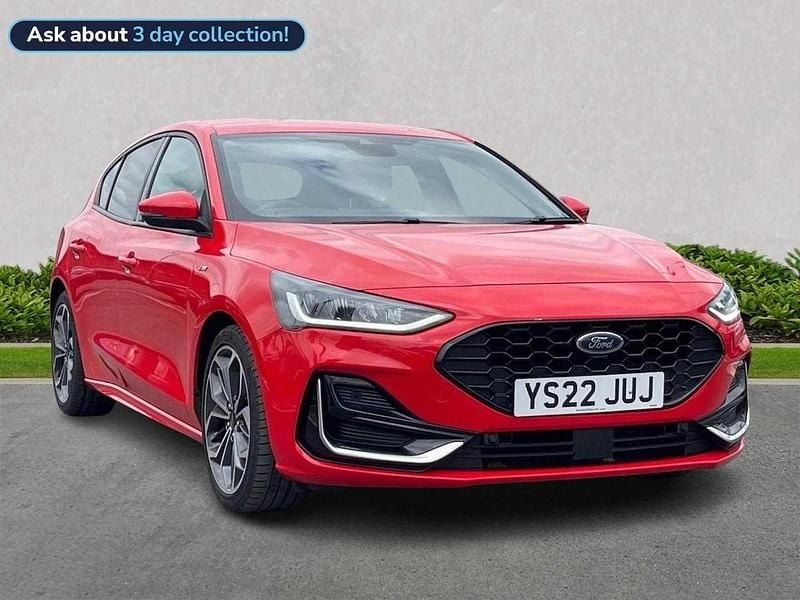 Red Used 2022 Ford Focus ST-Line Hatchback | £16,538 (Fair price) - Image 1/4