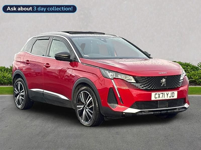 Red Used 2021 Peugeot 3008 Premium Hatchback | £19,767 (Fair price) - Image 1/4