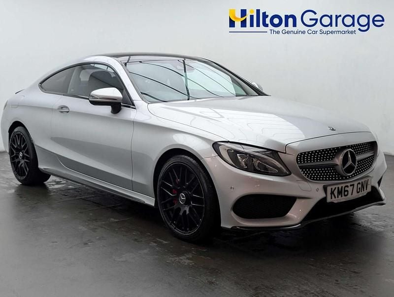 Used Mercedes C250 AMG line 204 HP (150 kW) 2018 Silver Coupe