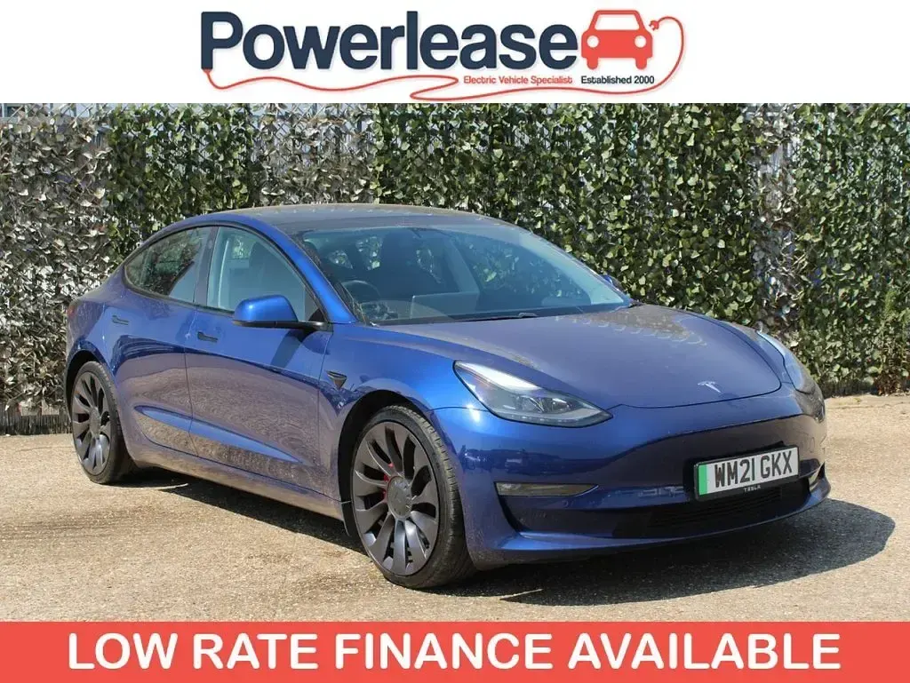 Used Tesla Model 3 Performance 461 kW (627 HP) 2021 Blue Sedan