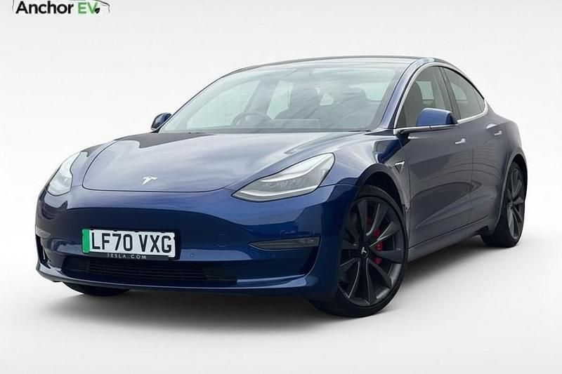 Blue Used 2020 Tesla Model 3 Performance Sedan | £19,694 (Good price) - Image 1/1