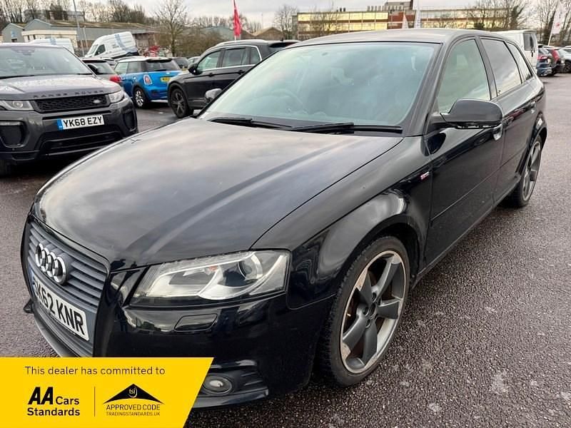 Used Audi A3 Sportback S-Line 2012 Black Hatchback