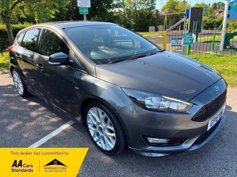 Grey Used 2018 Ford Focus ST-Line Hatchback | £8,990 (Fair price) - Image 1/3