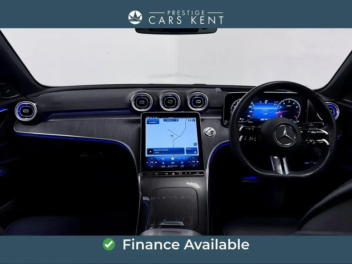 Used Mercedes C300e AMG line 2023 Black Estate