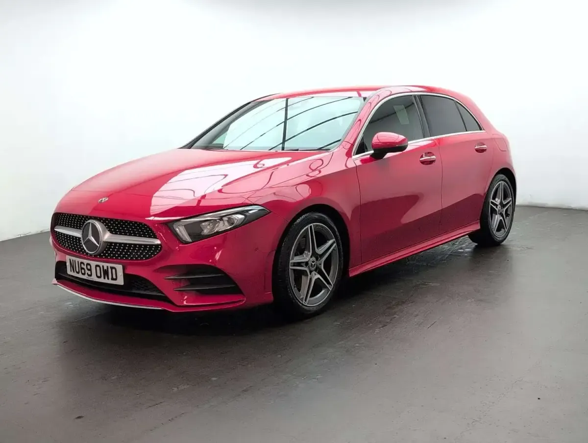Used Mercedes A200 AMG Line Premium 163 HP (119 kW) 2019 Red Hatchback