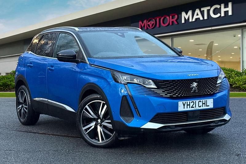 Blue Used 2021 Peugeot 3008 Premium SUV | £15,607 (Fair price) - Image 1/4