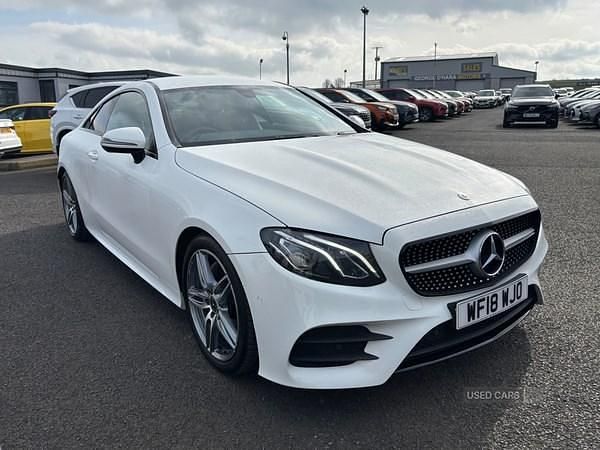 Used Mercedes E220 AMG line 2018 White Coupe