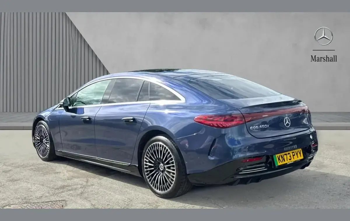 Used Mercedes EQS450+ AMG Line Premium Plus 244 kW (333 HP) 2023 Sodalite blue Sedan