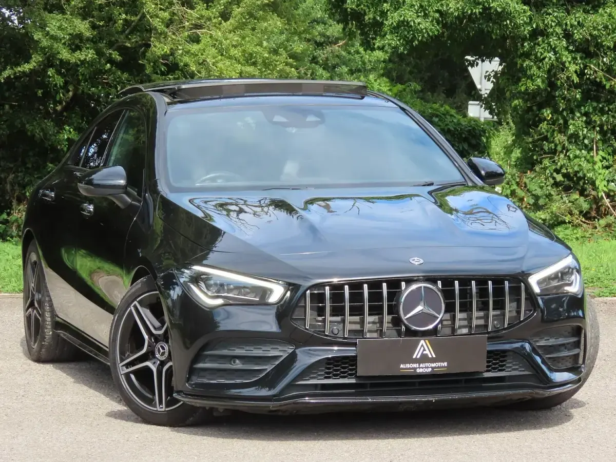 Used Mercedes CLA180 AMG Line Premium Plus 136 HP (100 kW) 2019 Black Coupe