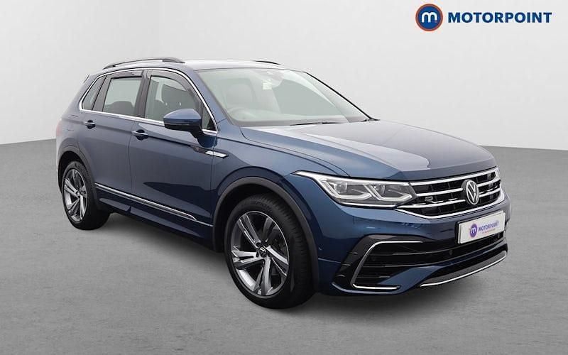 Blue Used 2024 VW Tiguan R-line Edition SUV | £29,399 (Fair price) - Image 1/4