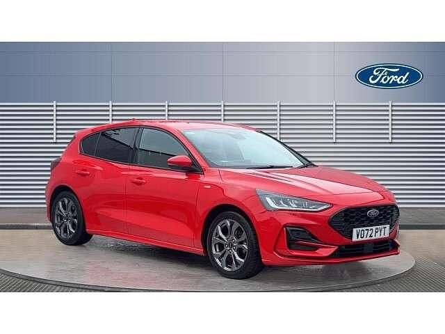 Red Used 2022 Ford Focus ST-Line Hatchback | £14,412 (Fair price) - Image 1/4