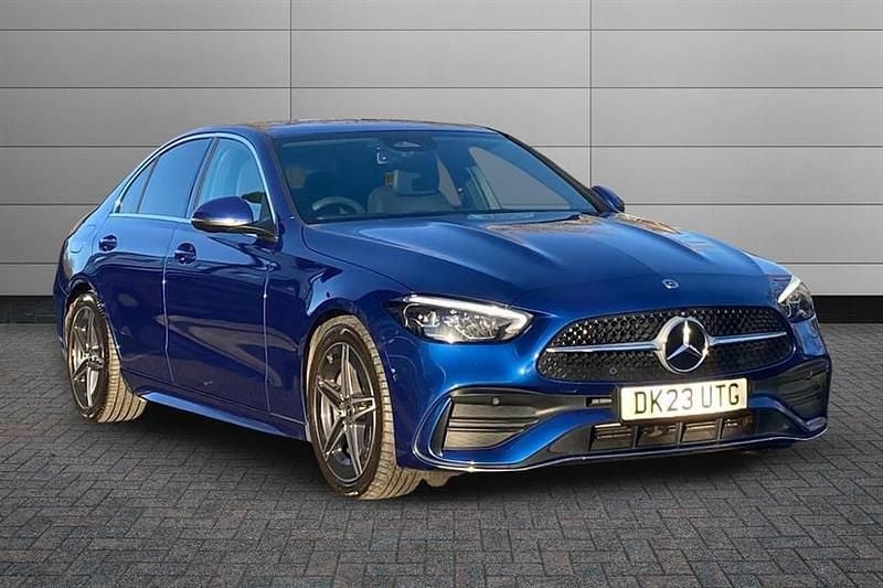 Blue Used 2023 Mercedes C220 AMG line Sedan | £27,995 (Good price) - Image 1/4