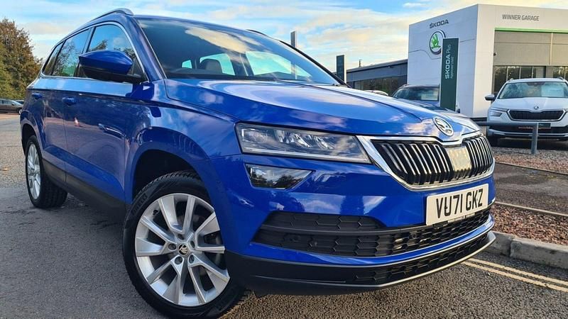 Blue Used 2022 Skoda Karoq SE L SUV | £14,995 (Fair price) - Image 1/4