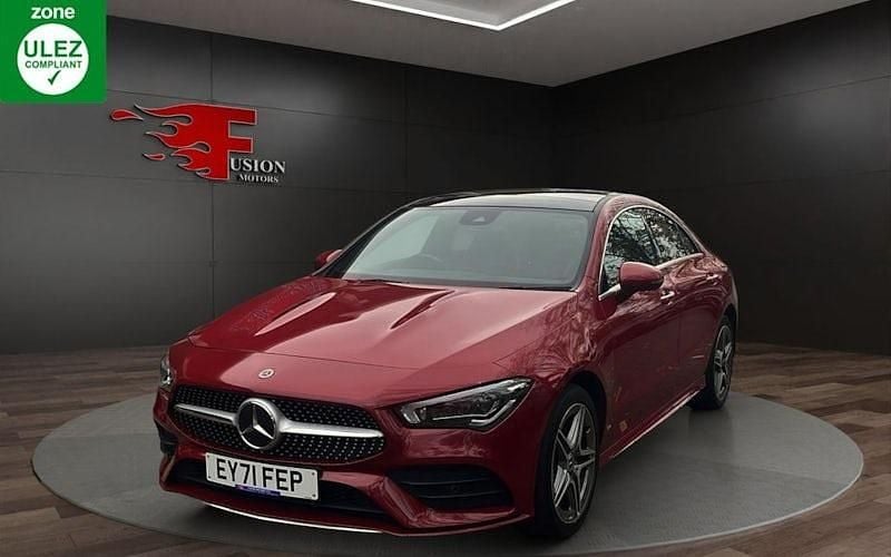 Red Used 2021 Mercedes CLA250e AMG Line Premium Plus Sedan | £22,000 (Good price) - Image 1/4