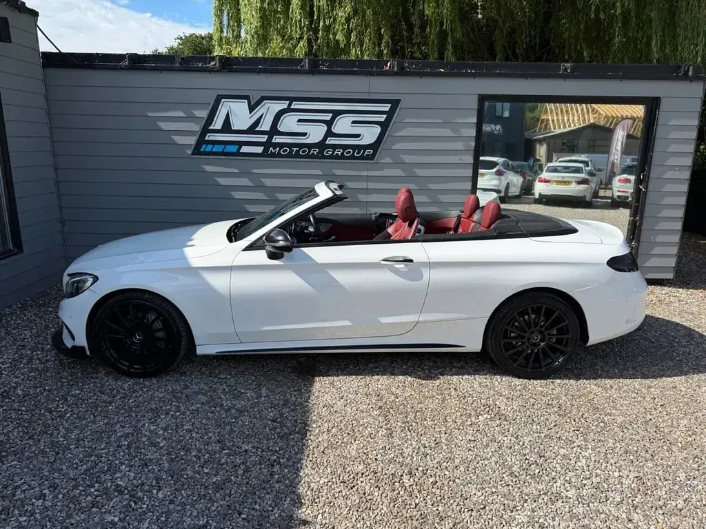 Used Mercedes C220 AMG Line Premium Plus 2017 White Cabriolet