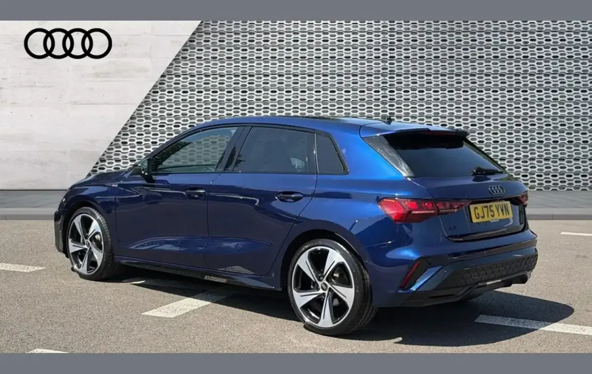 Used Audi A3 Black Edition 150 HP (110 kW) 2025 Blue Hatchback