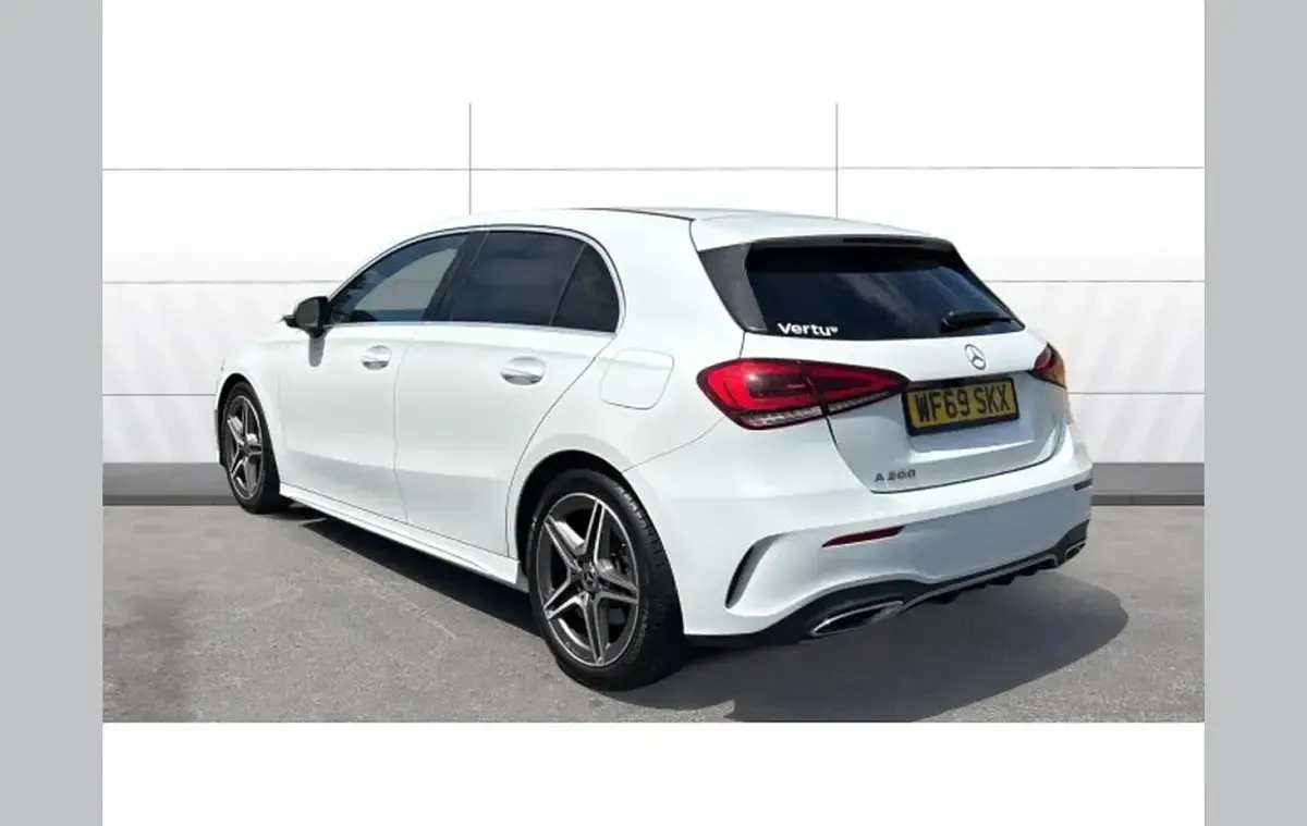 Used Mercedes A200 AMG line 161 HP (118 kW) 2019 White Hatchback