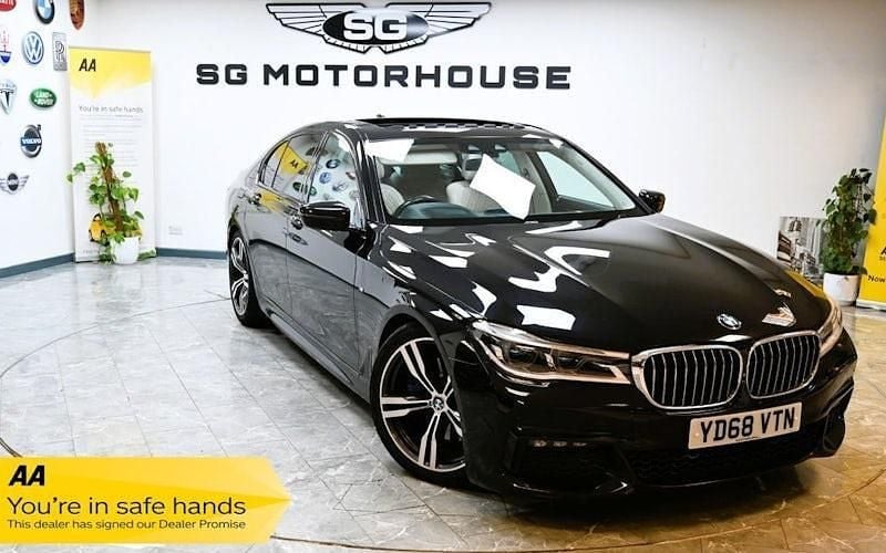 Black Used 2018 BMW 740 M Sport Sedan | £24,895 (Fair price) - Image 1/4