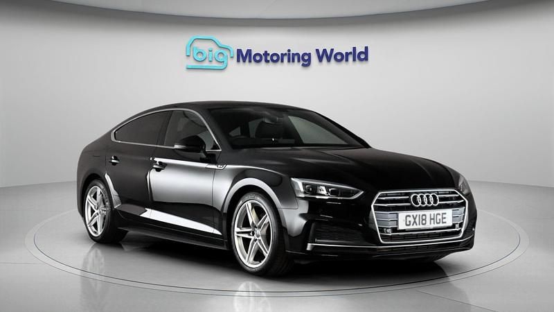 Used Audi A5 Sportback S-Line 252 HP (185 kW) 2018 Black Hatchback