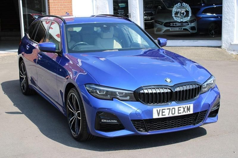 Blue Used 2021 BMW 330e M Sport Estate | £20,637 (Fair price) - Image 1/3