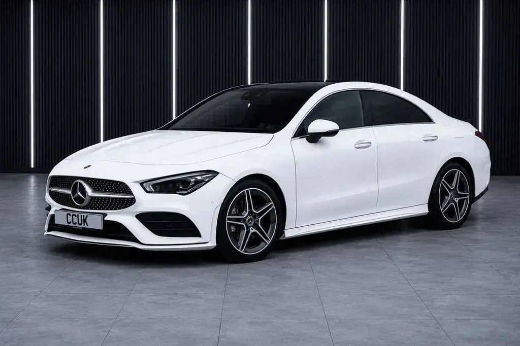 Used Mercedes CLA220 AMG line 190 HP (139 kW) 2019 White Coupe