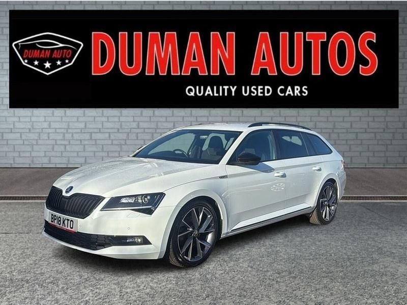 Used Skoda Superb SportLine 150 HP (110 kW) 2018 White Estate