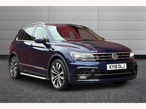 Blue Used 2018 VW Tiguan R-line SUV | £18,395 (Fair price) - Image 1/2