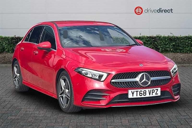 Red Used 2018 Mercedes A200 AMG line Hatchback | £17,268 (Fair price) - Image 1/4