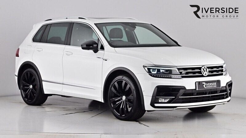 Pure white Used 2020 VW Tiguan R-line SUV | £23,221 (Good price) - Image 1/4